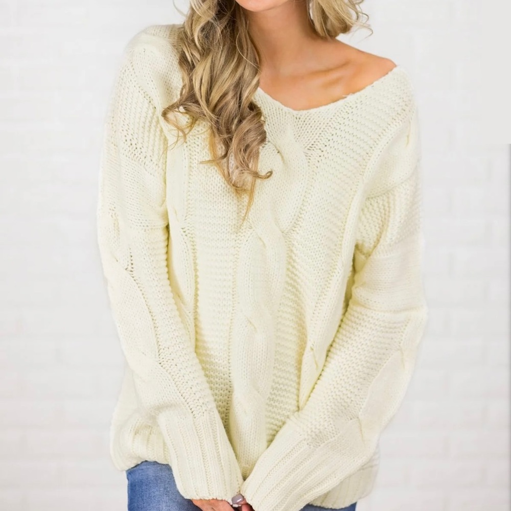 YOINS Cable Knit Sweater